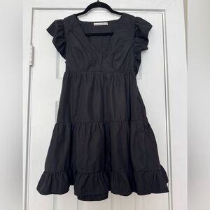 Abercrombie & Fitch Black Ruffled Mini Dress